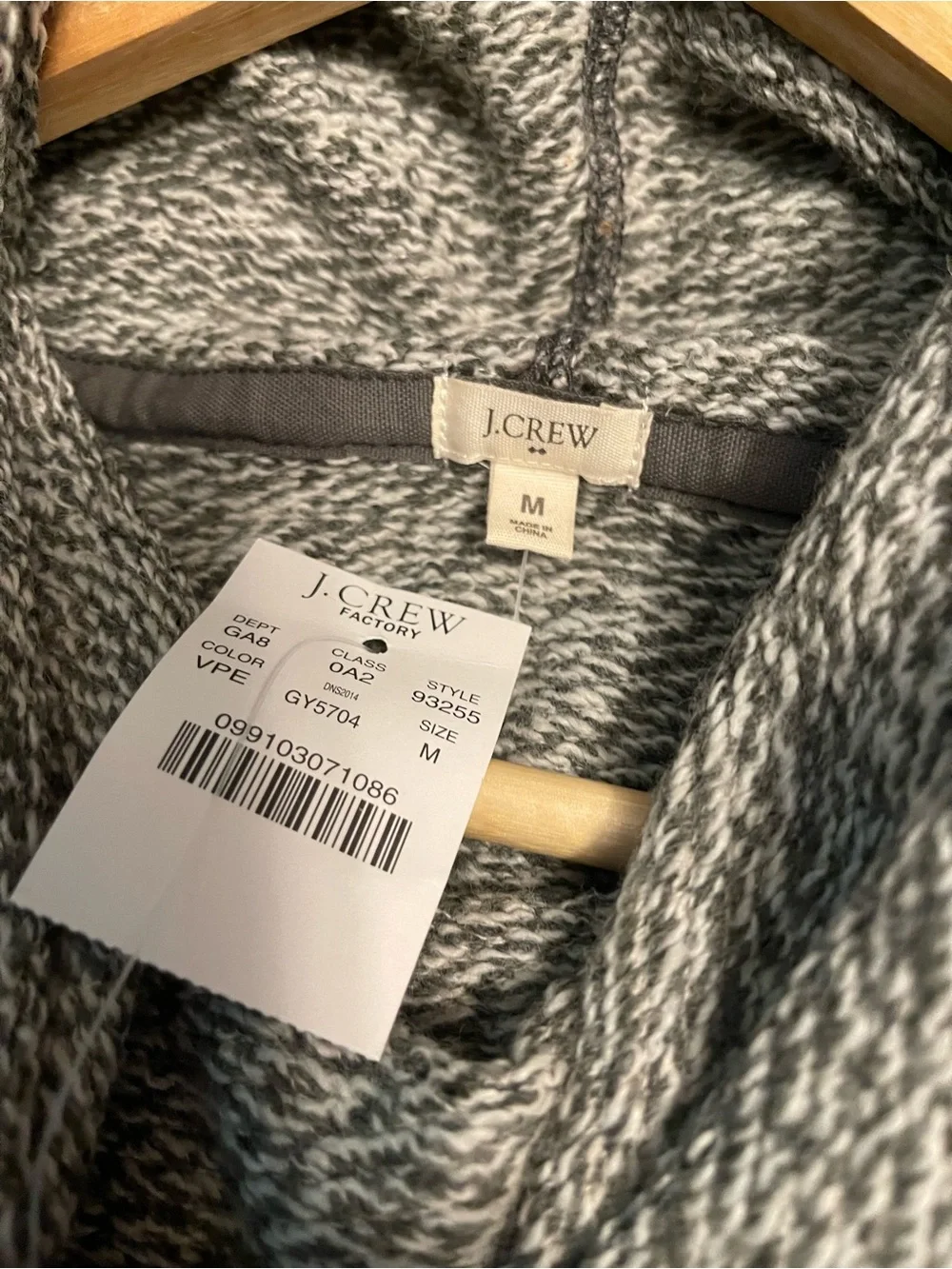 J. Crew NWT Heather Soft Gray Cowl Neck Pullover Sweatshirt Tunic